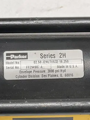 Used PARKER PARKER 02.50 J2HLTVS33 18.250 SERIES 2H Parts (Hydraulics and Pneumatics) | ND Industrial Surplus #1215527