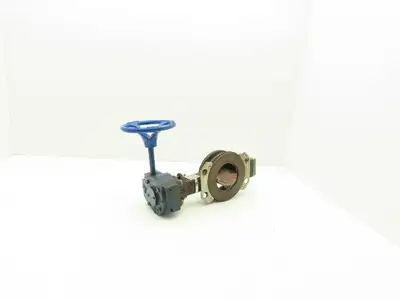 Keystone 360-101 K-Lok 3" Wafer Butterfly Valve Manual Worm Gear Actuator