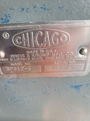 Used CHICAGO BPO-612-6 Box & Pan Brakes including Finger California US | Sterling Machinery Exchange #1467010