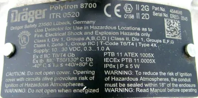 NEW DRAGER POLYTRON 8700 GAS DETECTOR 4544848