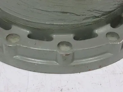 NOV 022100-362-0 10" Flanged Fiberglass 90° Elbow Green Thread 225 PSIG