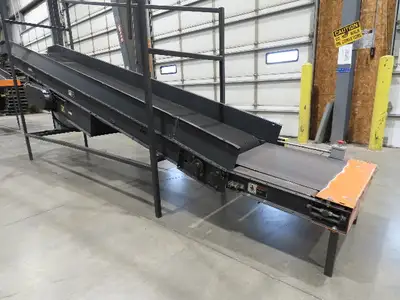 Alvey 28"x 17' Slider Bed 24" Belt Incline Conveyor Variable Speed Drive 460V