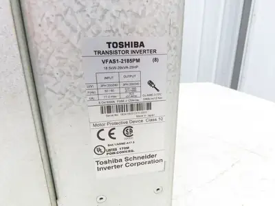 Toshiba VFAS1-2185PM AC VFD Inverter Drive 3PH 200-240V 77A 29kVA 18.5kW 25Hp