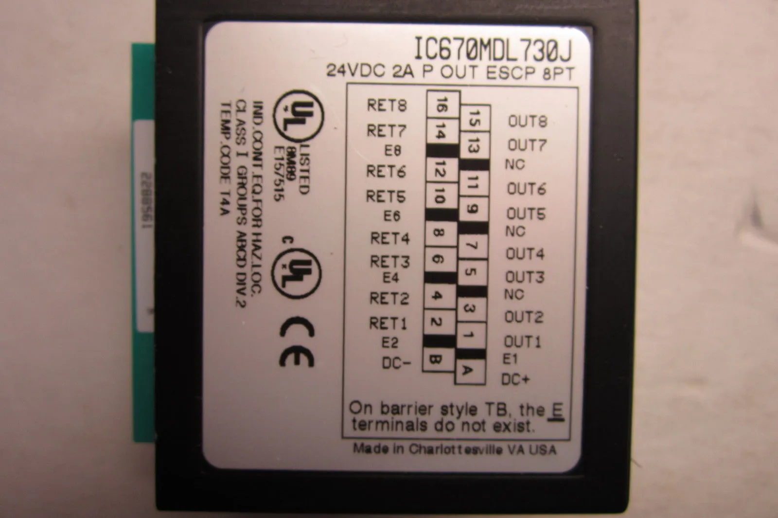 NEW GE FANUC IC670MDL730J POSITIVE OUTPUT