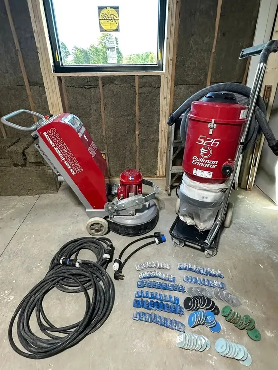 Used Scanmaskin 500 PD emartor S26 dust collector Vac Concrete Grinders Texas US | Glen #1019570