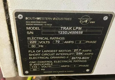 2012 SWI Trak LPM CNC, Machining Centers | Machinery Central (6)