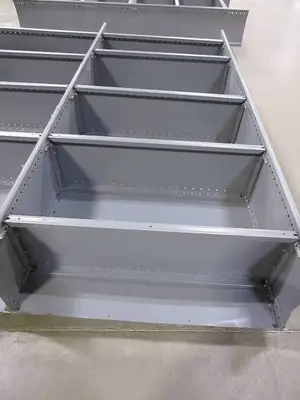 GRAY MEAL SHELVING UNITS - DOUBLE WIDE AND SINGLE WIDE