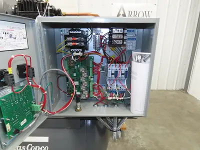 Atlas Copco CR5 Reciprocating Duplex Air Compressor 35CFM 5HP 230V 3Ph 120 Gal