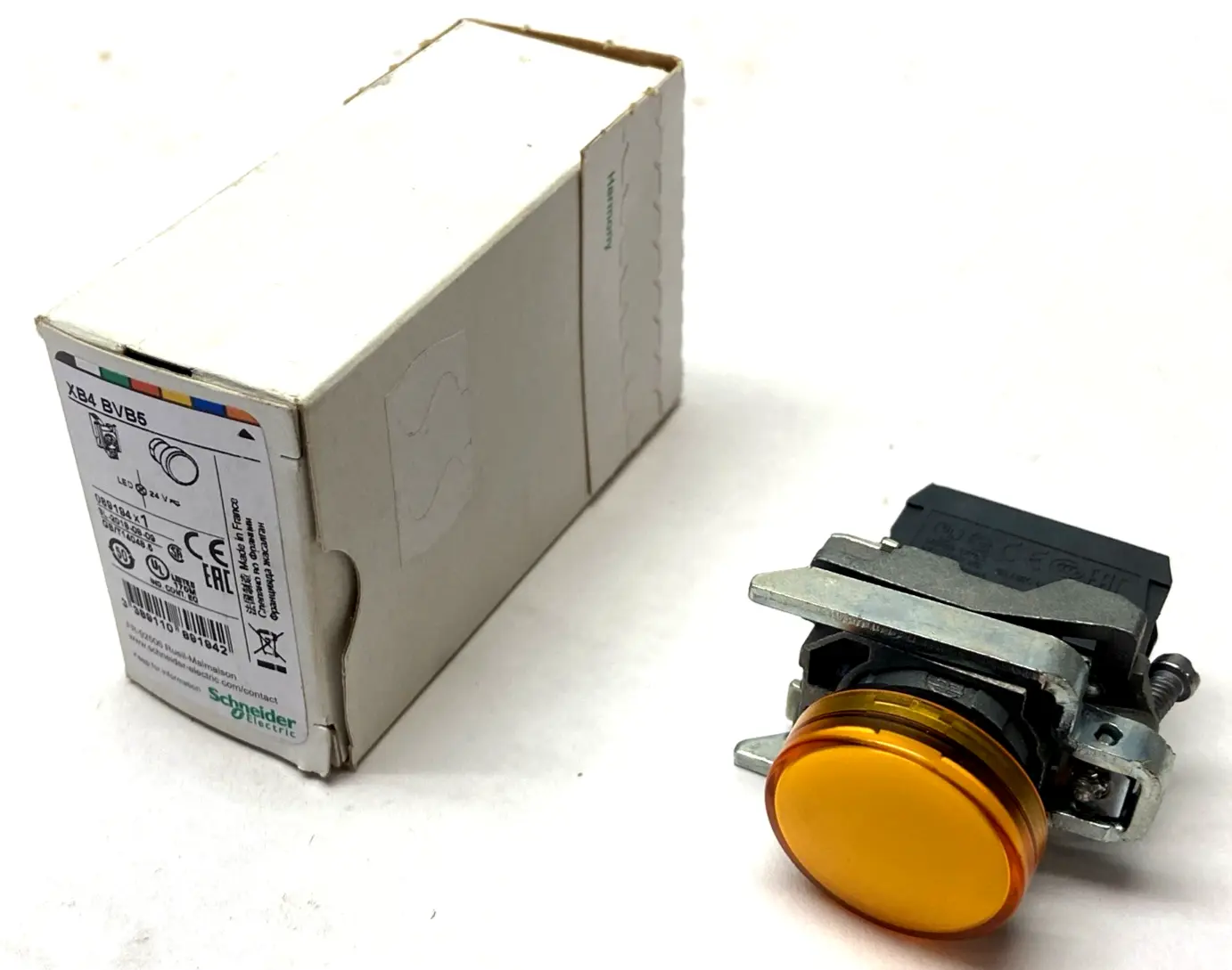XB4BVB5 | Schneider Electric  Pilot Light Harmony XB4 Metal Orange 22mm - New