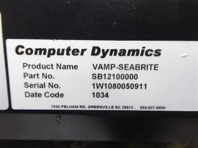 Computer Dynamics R12L600-MR 12.1" Marine LCD Monitor VAMP-SEABRITE Used