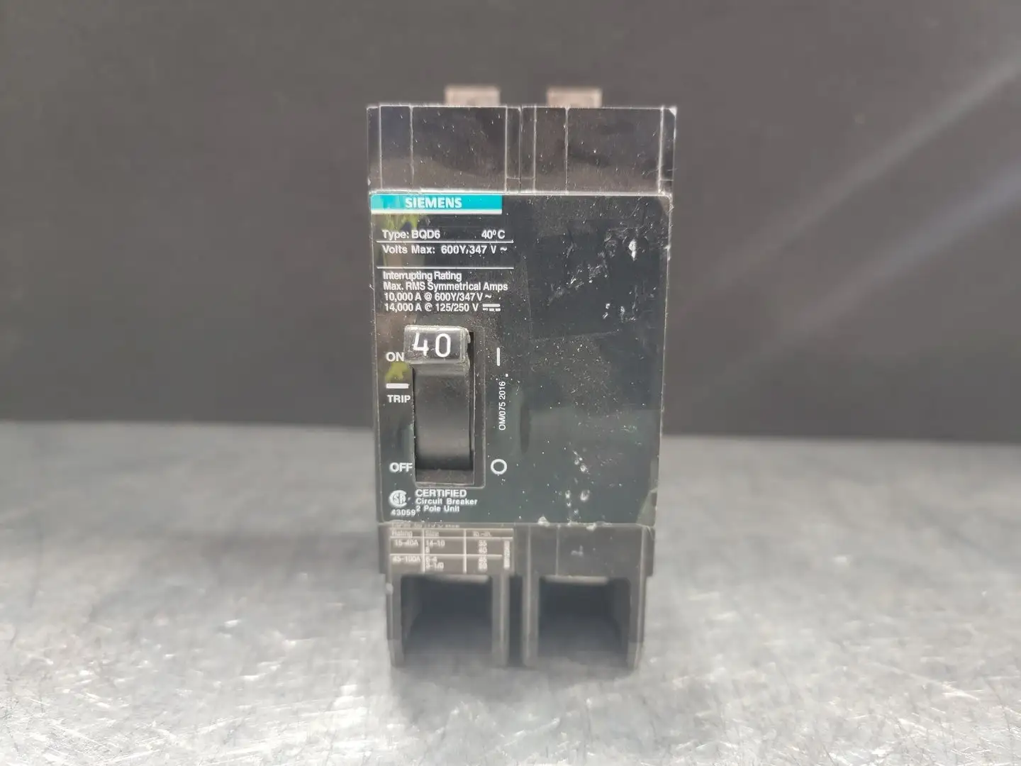 USED SIEMENS BQD6240