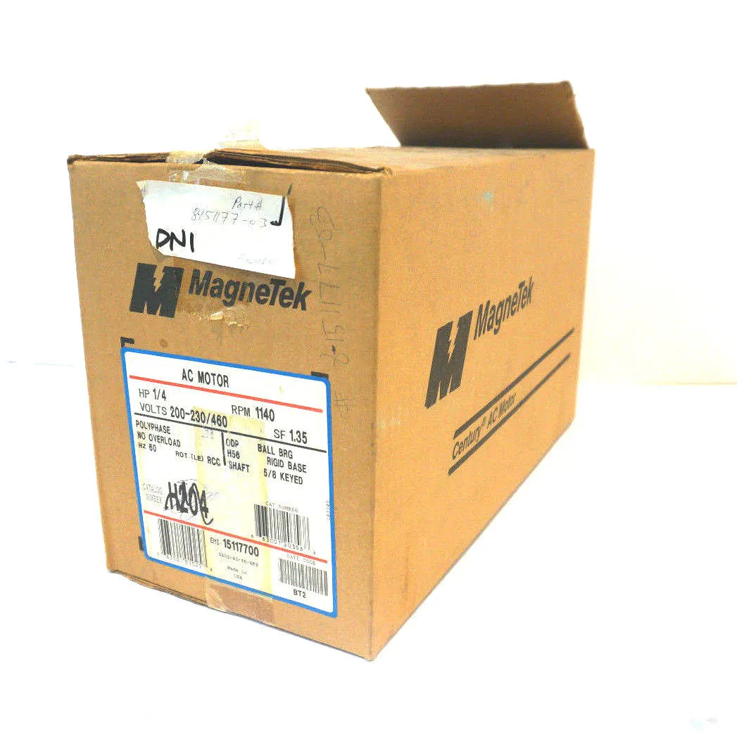 NEW MAGNETEK 8-151177-03 AC MOTOR H204 1/4 H.P. 815117703