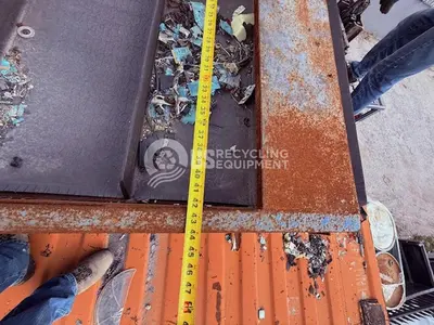 USED REM 42": X 15' CLEATED INFEED CONVEYOR