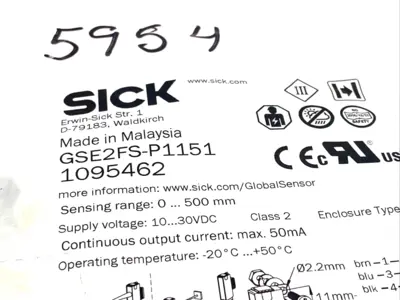Sick GSE2FS-P1151 Miniature Photoelectric Sensor PNP 1095462 - New