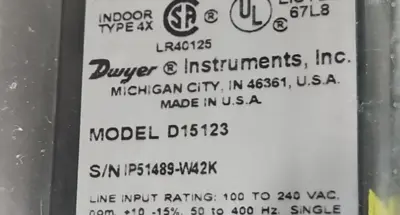 Dwyer D15123 Temperature Controller Loc2E11