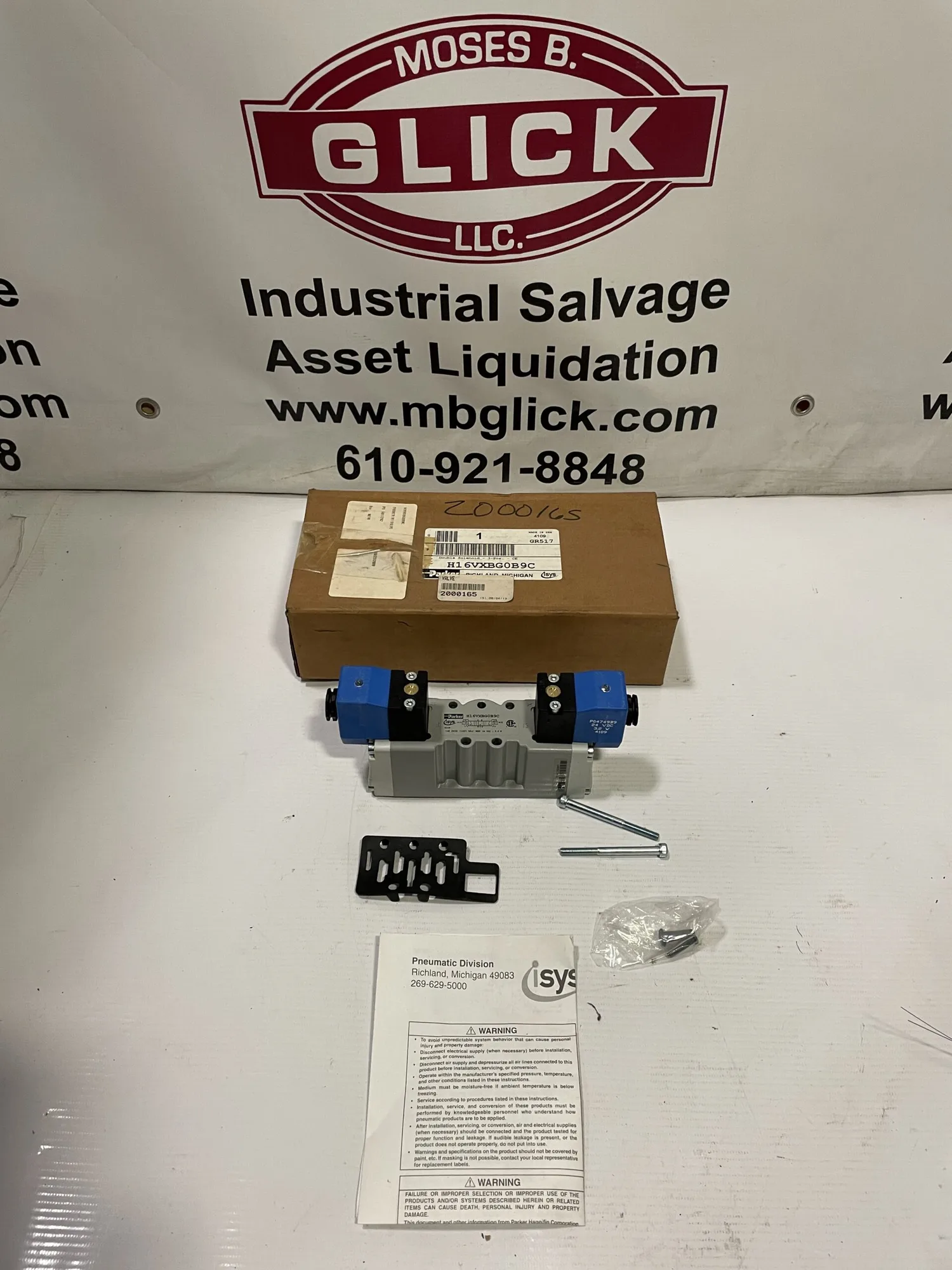 Parker H16VXBG0B9C Solenoid Hydraulic Control Valve 145 psi 24VDC -NIB