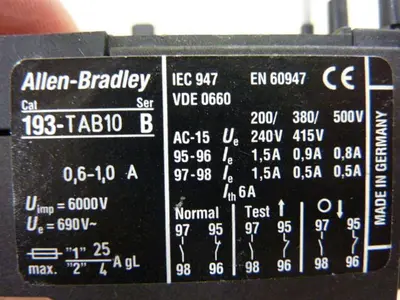 USED ALLEN BRADLEY 193-TAB10 SER B