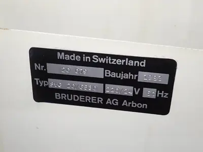 USED 1983 BRUDERER AG BSTA 20