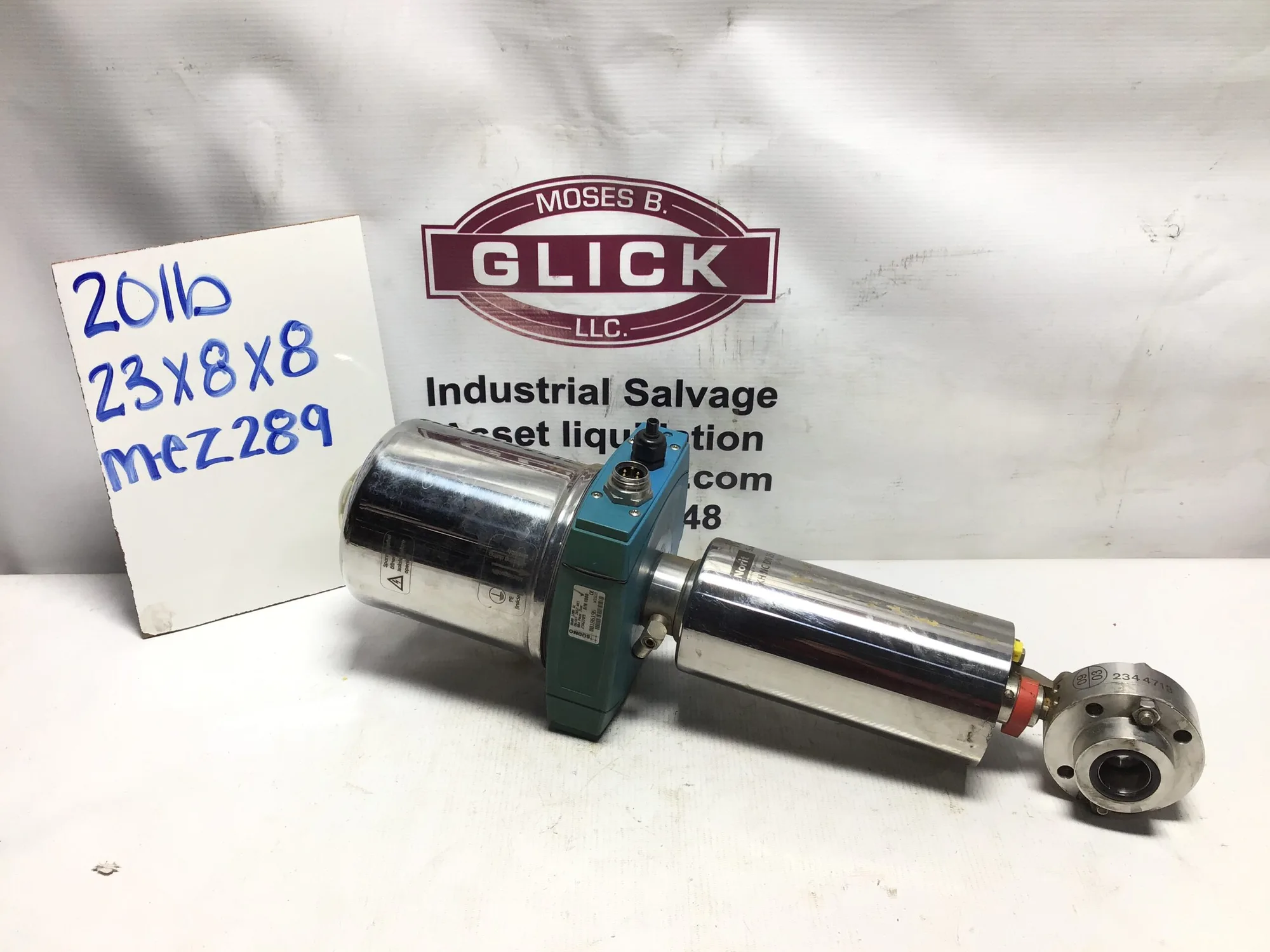 SUDMO 2342789 PNEUMATIC STAINLESS SANITARY 1IN BALL VALVE