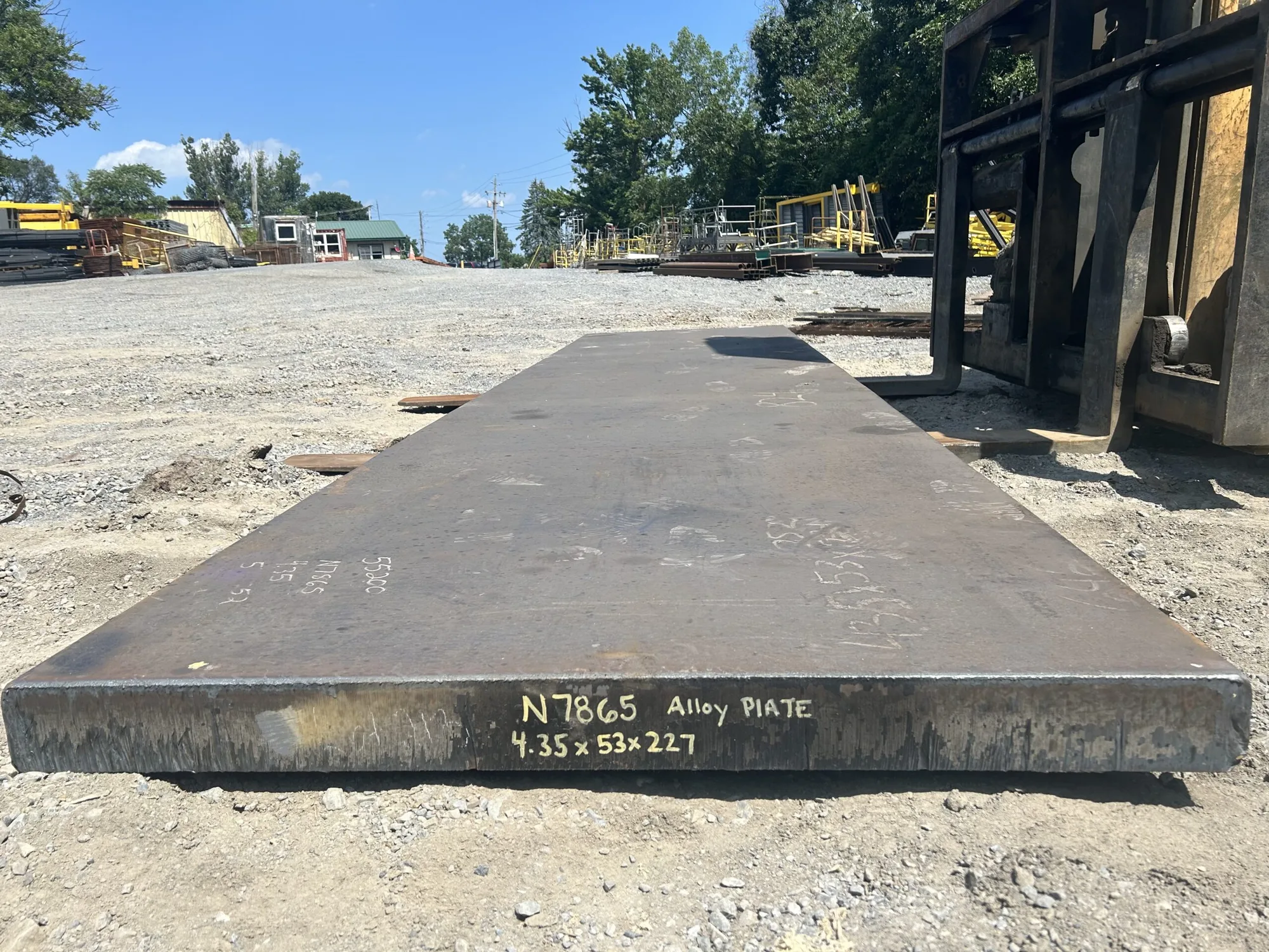 N7865 Alloy Plate 4.35″ x 53″ x 227″ CNC Laser Plasma waterjet stock steel plate