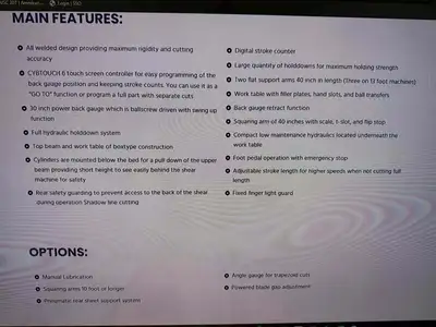 2021 BAYKAL HGL 3106 Shears-Power Squaring Hydraul. | Asset Exchange Corporation (5)