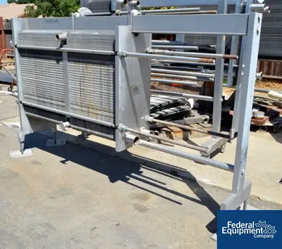USED GEA 2,500 Sq Ft Gea Ahlborn Plate Heat Exchanger, S/S, 87#