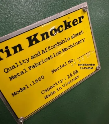 TIN KNOCKER TK-1660 Duct Beader Beader | THREE RIVERS MACHINERY (3)