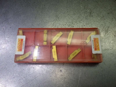 Sandvik Carbide Grooving/Parting Inserts QTY10 N123J2-0500-0008-TM 2135 (LOC3549)