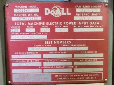 USED DOALL 2013-V