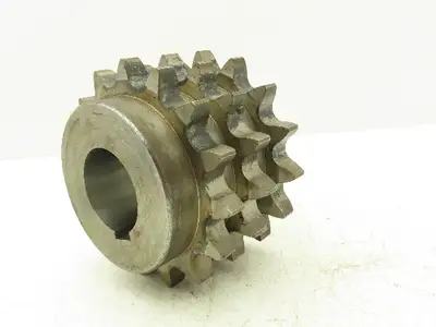 #100 Roller Chain 15-Tooth Triple Sprocket 3-Strand 1-1/4" Pitch 60mm Bore