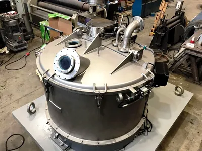 Krauss-Maffei VZU 125/2.5 ATEX perforate basket centrifuge, 316L SS.