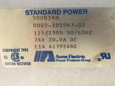 USED ACME ELECTRIC 500B24H