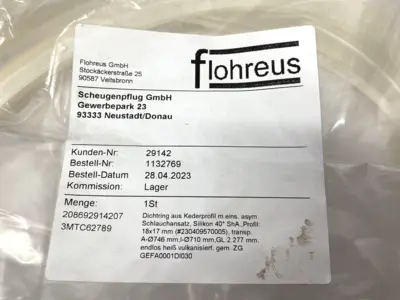 NEW SCHEUGENPFLUG FLOREUS SEALING KEDER PROFILE SHOR 40, 29142, 1132769