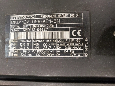 Rexroth Servo Motor MKD112A-058-KP1-BN