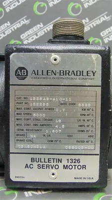 Allen Bradley 1326AB-A10-11 Servo Motor 0.7 kW 122285 Used