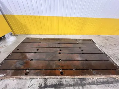 6' X 12' BAY CAST T-SLOT STEEL FLOOR PLATE: STOCK #21667