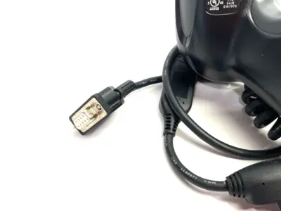 USED KEYENCE REV. P STANDARD CODE READER, HANDHELD, W/ HR-1C3RC COMM. CABLE