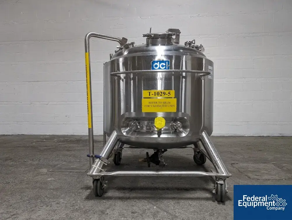 USED DCI 400 Liter DCI Jacketed Receiver Tank, 316L S/S, 45/125#