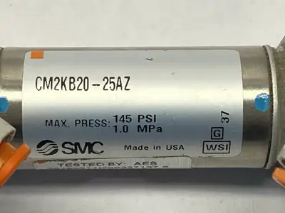 CM2KB20-25AZ | SMC  Round Body Pneumatic Cylinder 20mm Bore 25mm Stroke - Used