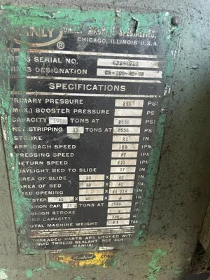 Used DANLY _UNKNOWN_ Hydraulic Presses Tennessee US | Pearl Equipment #1556208
