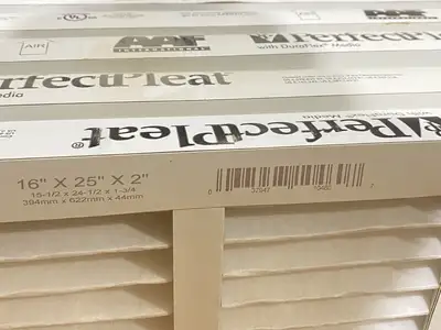 170-102-600 | AAF Flanders  Perfect Pleat HC Filters 16" x 25" x 2" LOT OF 9 - Open box