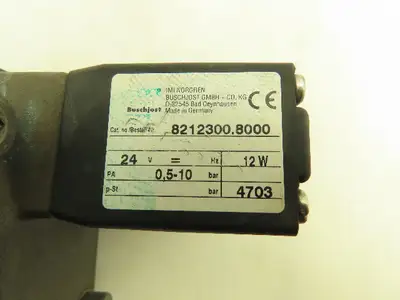 IMI Busch 8212300.8000 Brass Solenoid Valve 24VDC 12W 145 PSI G3/4