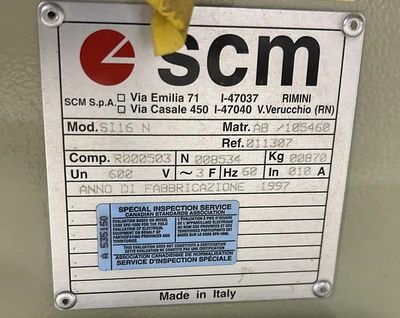 Used SCM SI16N Woodworking Table Saws Ontario CA | MachineryMax #1280706