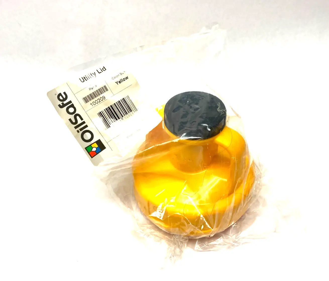 NEW OILSAFE UTILITY LID, YELLOW, 48MM OPENING