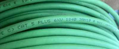 USED SIEMENS INDUSTRIAL ETHERNET CABLE CAT 5E 20M