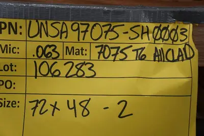 7075-T6 Sheet Metal - .063" - 30+ Sq Ft