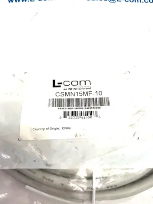NEW L-COM DELUXE MOLDED D-SUB CABLE, DB15 MALE / FEMALE, 10.0 FT