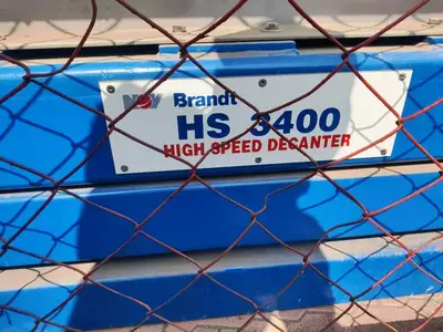 (2) NOV/Brandt HS-3400 VSD decanter centrifuge skids, 316SS.