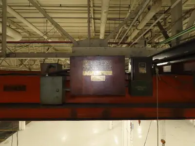 Cleveland Tramrail P&H 10 Ton Double Girder Underhung Bridge Crane 43' Span