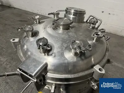 USED Stainless Fabrication 50 Gal Stainless Fab Receiver Tank, 316L S/S, 75#